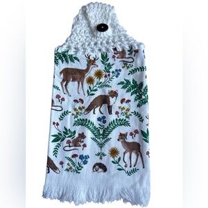 Hand Crafted Nature-Inspired Hanging Kitchen Hand Towel Crochet Top